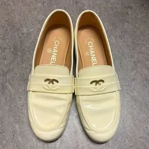 CHANEL ベージュ ローファー 35ハーフ CHANEL ベージュ ローファー 35ハーフ CHANEL ベージュ